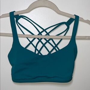 Lululemon Women's Teal Strappy Light Support Sports Bra | 6